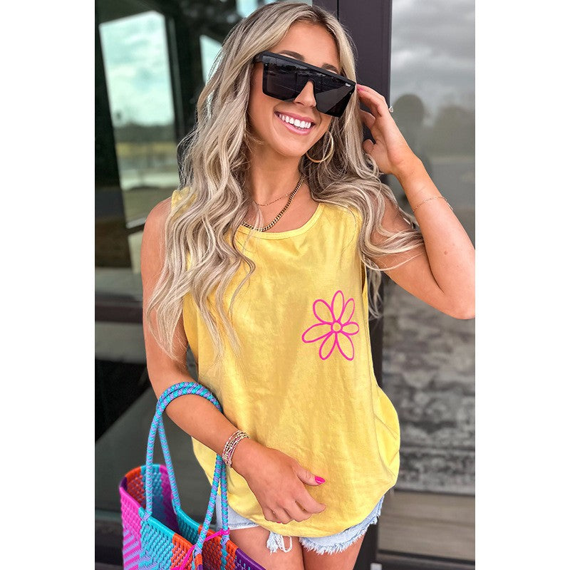 BreezeStripe Sleeveless Cotton Vest