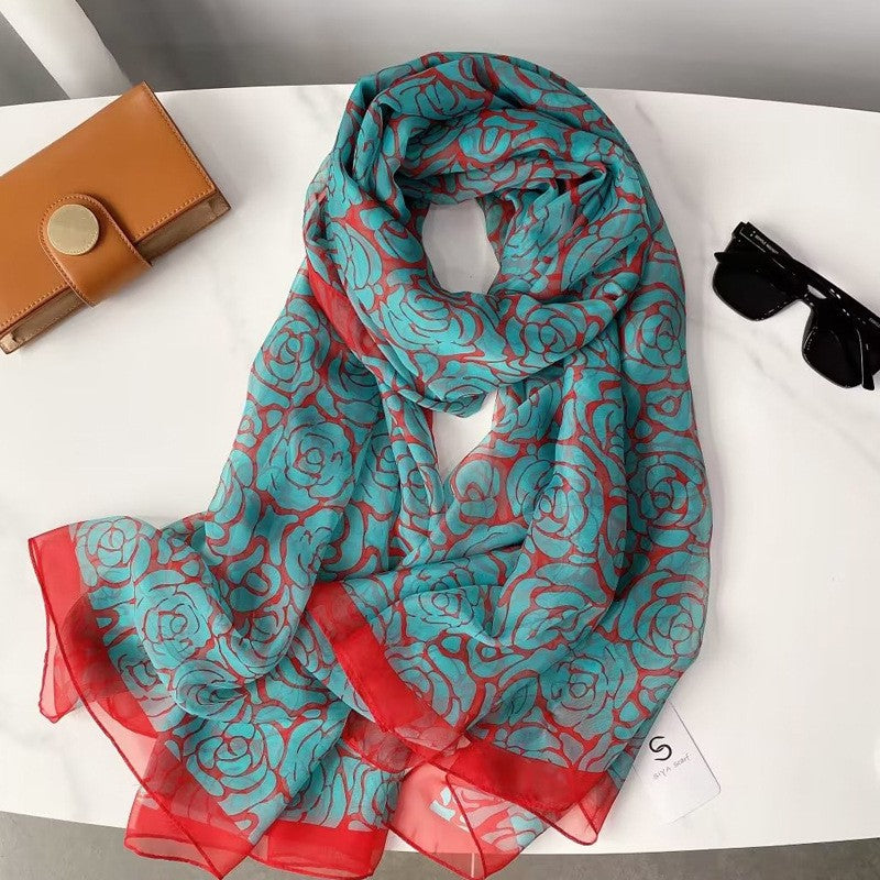 RoseMist Printed Scarf