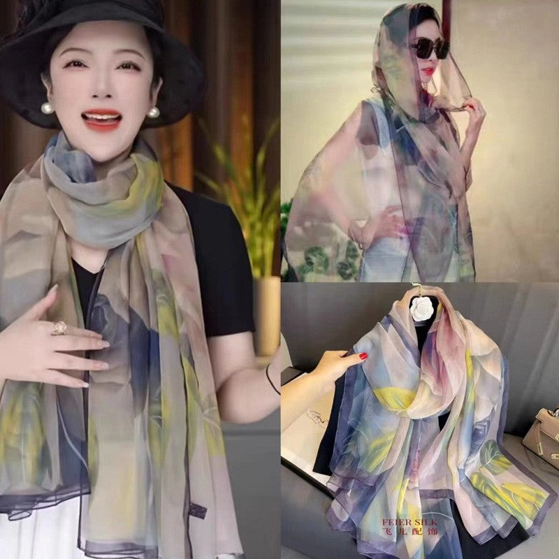 RoseMist Printed Scarf